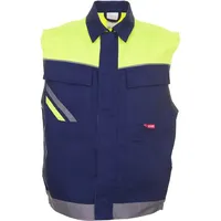 Planam Visline Weste marine/gelb/zink Größe L
