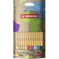 Stabilo point 88 Mini #mySTABILOdesign Edition sortiert, 12er-Set, Etui