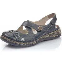 Rieker Damen Frühjahr/Sommer 46377 Geschlossene Ballerinas, Blau 41