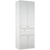 Lomadox Badezimmer Hochschrank FES-4005-66 in Hochglanz Lack Polarweiß, mit