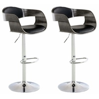 CLP Barhocker Kingston Kunstleder schwarz/grau