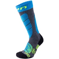 Uyn Skisocken Kinder medium grey melange/turquoise 24-26