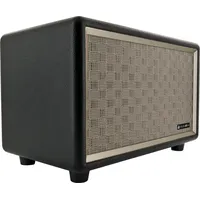 Schwaiger Retro Design Stereo Speaker TWS Lederoptik schwarz/gelb 