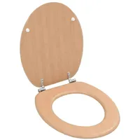 VidaXL Toilettensitz mit Deckel MDF Bambus-Design