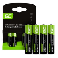 Green Cell 800mAh 1.2V 4 Stck Vorgeladene NI-MH AAA-Akkus