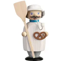Seiffener Volkskunst eG Räuchermann Bäcker 14 cm beige