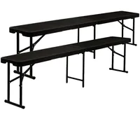 AMANKA Bierbank 183 x 30 x 43 cm schwarz