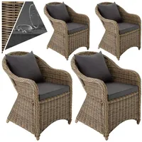Tectake Rattansessel 60 x 71 x 84 cm natur