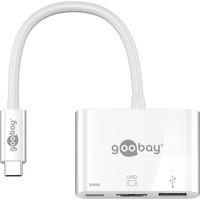 Goobay 62104 USB-C Multiport-Adapter HDMI, PD, weiß