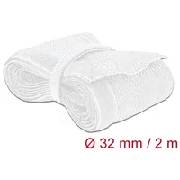 DeLock 20703 20703 Geflechtschlauch Weiß Polyester 2m 20mm (max)