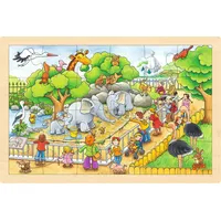 GoKi 57808 - Einlegepuzzle Zoobesuch