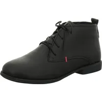 THINK! Damen AGRAT leder gefütterte, nachhaltige Stiefelette, 0000 Schwarz,38.5