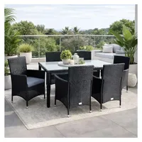 Estexo Poly-Rattan Set 6-tlg. Schwarz