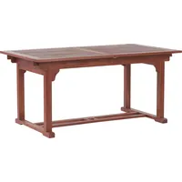 Beliani Gartentisch Dunkelbraun, Holz, Quadratisch, 90x74x160 cm Gartenmöbel, Gartentische,