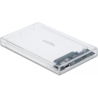 DeLock 42621 Speicherlaufwerksgehäuse HDD / SSD-Gehäuse Transparent