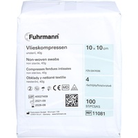 FUHRMANN GMBH Vlieskompressen 10x10cm 4-lagig 40g unsteril