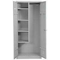 Gürkan Putzmittelschrank 104527 lichtgrau 80,0 x 180 cm, aufgebaut