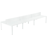 Paperflow easyDesk Doppelschreibtisch weiß rechteckig, 4-Fuß-Gestell weiß 480,0 x