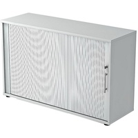 Hammerbacher Rollladenschrank lichtgrau, silber 1 Fachboden 120,0 x 40,0