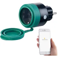 Luminea Home Control Outdoor-WLAN-Mini-Steckdose, für Alexa Siri & Google