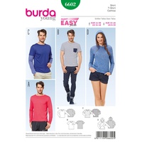 Burda B6602 Schnittmuster T-Shirt Papier weiß 19 x 13