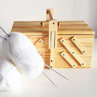 Excellent Nähkästchen Holz Nähkasten Nähkorb Nähkiste Nähbox Klappbar -