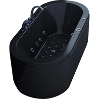 Jet-Line Whirlpool Villa Sofia Oval in Schwarz mit Heizung