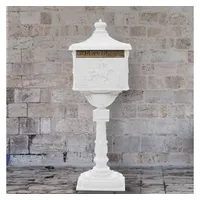 VidaXL Sockel-Briefkasten Vintage-Stil weiß 43894