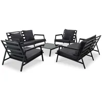 VidaXL Garten-Lounge-Set dunkelgrau 47817