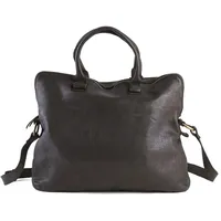 Harold's Submarine Handtasche Leder 38 cm Laptopfach schwarz