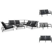 VidaXL Garten-Lounge-Set 5-tlg. grau/dunkelgrau 47819