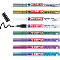Edding 751 Glanzlackmarker (metallic) 8 Stifte