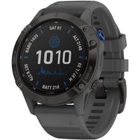 Garmin fenix 6 Pro Solar schwarz mit schiefergrauem Armband