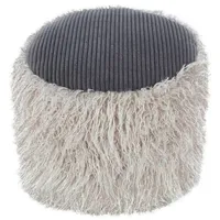 Kayoom Fellpouf Bobtail 125 Hellgrau Dunkelgrau