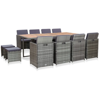 VidaXL Garten-Essgruppe 13-tlg. anthrazit