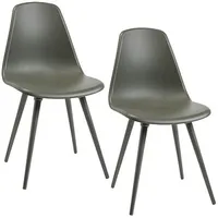 TOPSTAR 2 Topstar Schalenstühle T2020 FZ10GG-2 grau Kunststoff