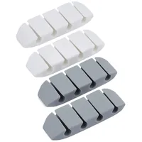 DeLock Kabelhalter mit 4 Durchführungen trapezförmig Set 4 Stück