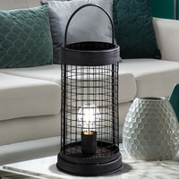 Fischer Leuchten Vintage Design Beistell Nacht Tisch Leuchte schwarz
