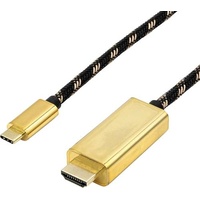 Roline GOLD USB Typ C - HDMI Adapterkabel, ST/ST,