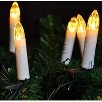 Nipach GmbH 20er LED Lichterkette Baumbeleuchtung Christbaumkerzen warmweiß Weihnachtsbaumkerzen
