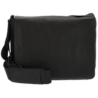 LEONHARD HEYDEN Den Haag Messenger Leder 31 cm schwarz