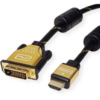 Roline GOLD Monitorkabel DVI (24+1) - HDMI, ST/ST, 2