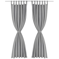 VidaXL Vorhänge aus Mikro-Satin 2 Stk. mit Schlaufen 140×175