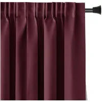 Restilo Blackout Vorhang 140x270 cm Bordeauxrot 1 St. Kräuselband