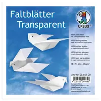 Ursus Transparentpapier Faltblätter 14 x 14 cm 100 Blatt