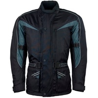 ROLEFF RACEWEAR Roleff klassiche lange Motorradjacke Mit Sicherheitsstreifen