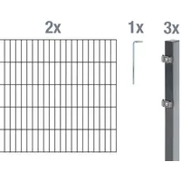 GAH Alberts Alberts Doppelstabmatten-Grundset 4 m 200 x 140