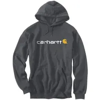 CARHARTT Logo Loose Fit Kapuzenpullover - Carbon Heather -