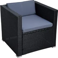 Estexo Polyrattan Loungesessel schwarz
