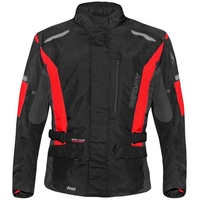 Germot Aron wasserdichte Motorrad Textiljacke, schwarz/rot, XL